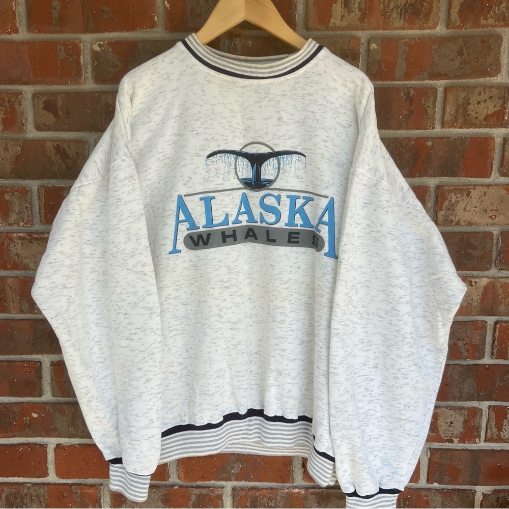 Vintage Alaska Whales Crewneck Sweatshirt